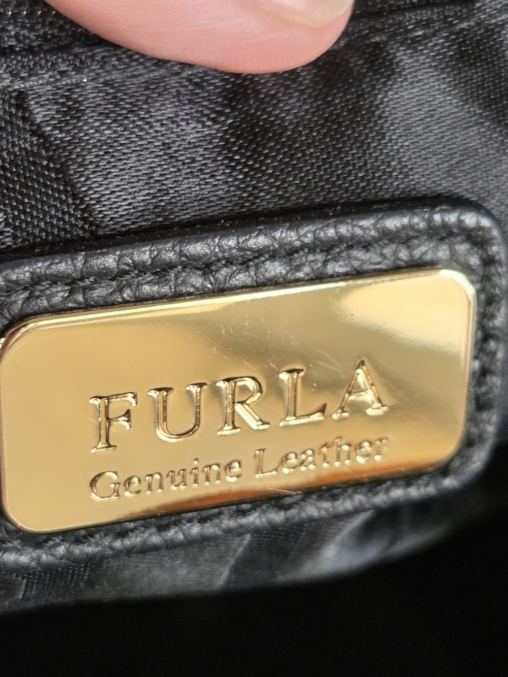 Furla Black Leather Chain-Handle Tote - Picture 12 of 16